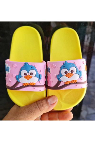 Pandalina Girl - Lightweight Slippers with Owl Figure, Non-Slip Sole for Pool and Beach