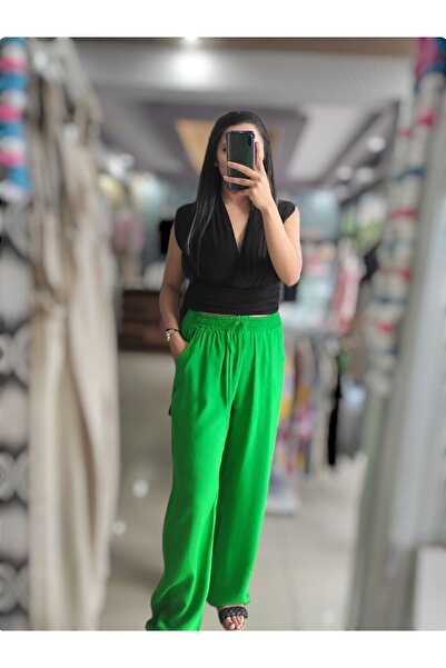 Sublime Butik Ayrobin ženske pantalone od muslina