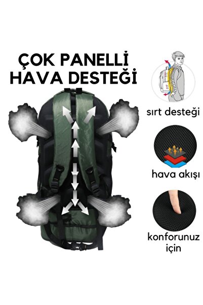 Baggor 90 літрів, зелений, водонепроникний, з багатокімнатним відділенням для ноутбука, рюкзак для кемпінгу, подорожей та альпінізму
