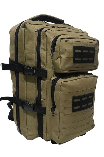 Baggor Sand Color Waterproof Multi-Eye Camper-travel-mountaineer-outdoor-military Tactical Backpack + Veil