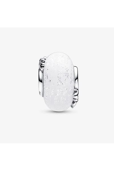 POSEİDONS JEWELLERY Sparkling White Murano Glass Candle