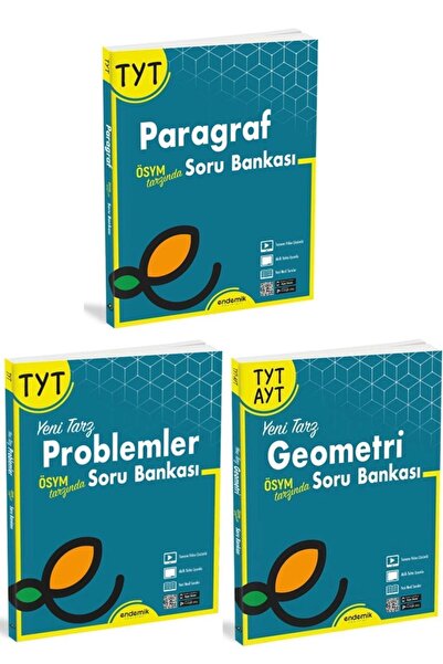 Endemik Yayınları ENDEMİK YAYINLARI TYT PARAGRAF - TYT PROBLEMLER - TYT AYT Y...