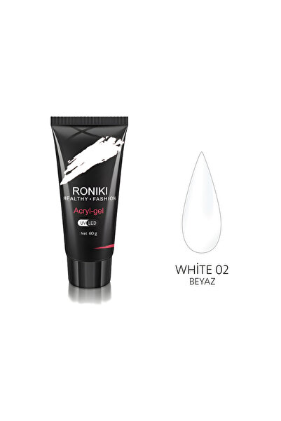 RONIKI Acryl Poly Gel 02 White Beyaz 60Gr