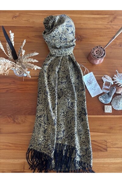 Chinko Jakarlı şal desenli , uzun püsküllü incecik yazlık şal