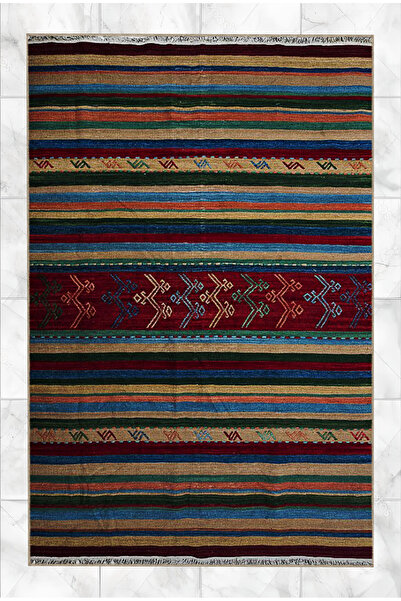 Rugs Modern Halı Çok Renkli Şerit Çizgili Desenli Modern Dekoratif Halı 5237