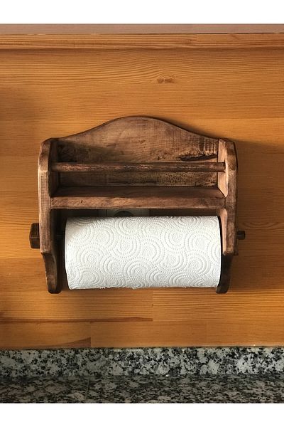 lata ahşap Wooden Decorative - Shelf Napkin Holder