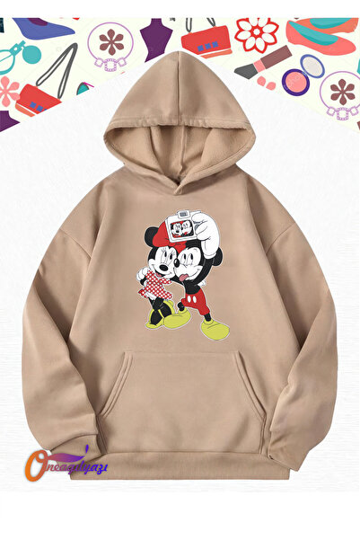 oneagılyazı Micky Minnie Selfie – Ženski duks sa kapuljačom