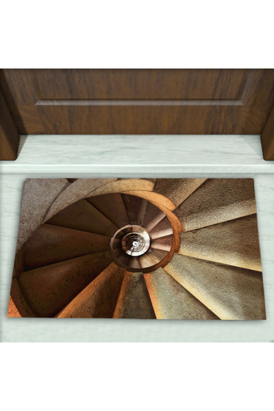 Colorix Carpet Merdiven Desenli Dekoratif Kapı Önü Paspası No: 1469