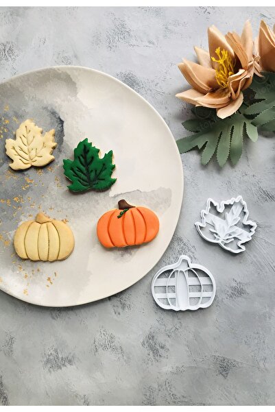 CESTOPİENO ورق، يقطين - طقم مكون من قطعتين لتشكيل العجين / كوكيز / سيراميك / لعبة / طين بوليمر