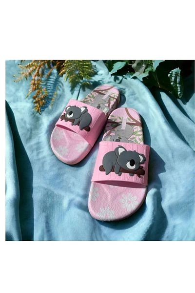 YILDIZ AYAKKABI KOALA Detailed - Non-Slip Plastic Bathroom and Balcony Slippers, Pool and Street Slippers