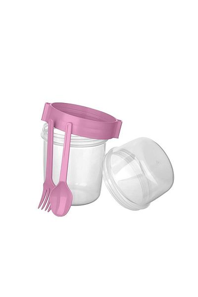 ARMESE Food and Yogurt Storage Muesli Container - Large Size 1100 ml, Snack, with Spoon and Fork