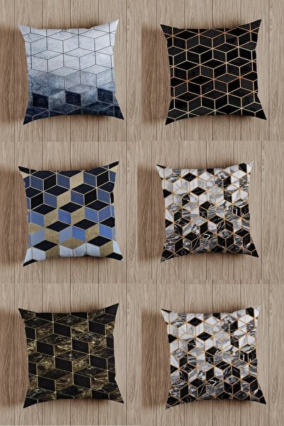 fdm desıgn غطاء وسادة مزخرف بتصميم فسيفساء رخامي مطبوع على الوجهين، مجموعة من...