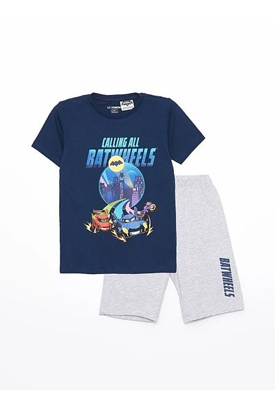 LC Waikiki Set de pijamale pentru băieți, cu mâneci scurte, cu șort, LCW Kids