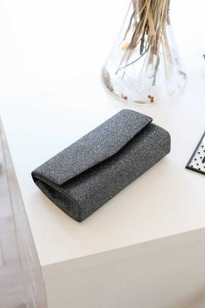 Moom Bag Geantă de umăr Mini Box Antracit argintiu pentru femei