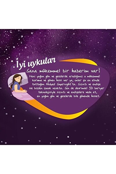 Molped Supernight Hijyenik Ped Gece Ekstra Uzun 16'lı 8 Adet