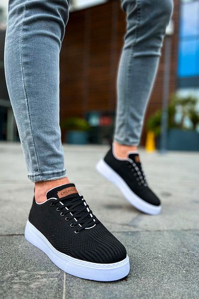 BZ Moda B413 Crew - Ορθοπεδική σόλα Μαύρο Πλεκτό Ανδρικό Sneaker