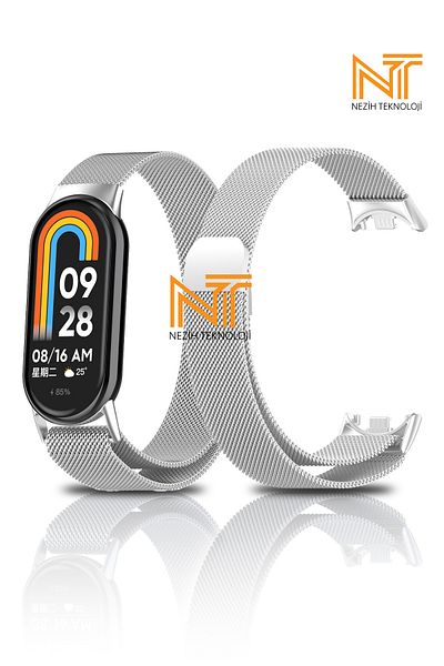 Nezih Case Xiaomi Mi Band 8 / Mi Band 9 سلك شبكي معدني متوافق