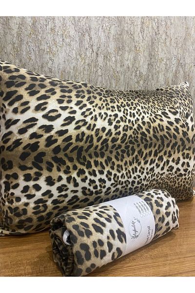 uykulife home collection Uykulife - Leopard Patterned Single Elastic Sheet Set