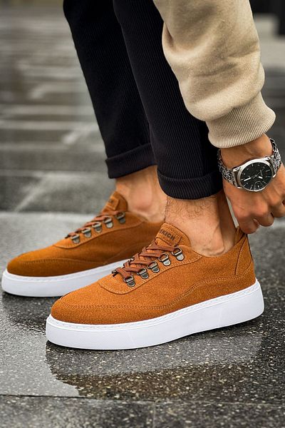 BZ Moda B319 Stamina Ортопедични Велурени Мъжки Маратонки - Кафяви SBT Ежедневни Спортни Обувки