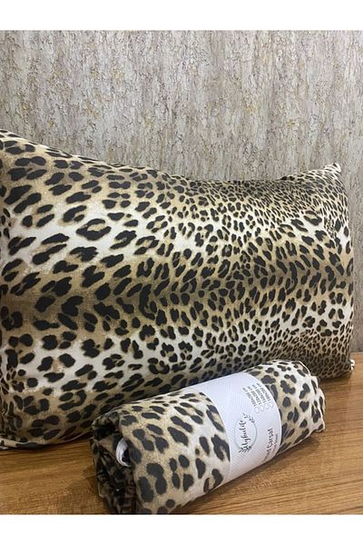 uykulife home collection Uykulife - Leopard Patterned Single Elastic Sheet Set