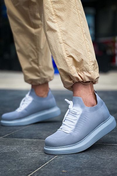 BZ Moda B307 Ορθοπεδική Σόλα Γκρι Πλεκτά Ανδρικά Sneaker - TGT
