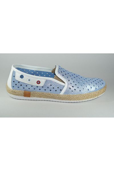 Freefoot 00122-d Pantofi casual de damă albastru-alb perlat