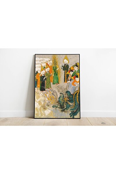 Pegziz Osmanlı Minyatür Çizim Sanatı Dekoratif Poster 60x90cm.