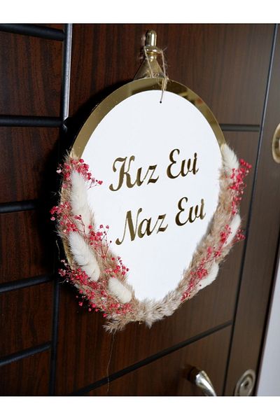 ŞEYMALAZER Στολίδι Ξύλινης Πόρτας για Κορίτσια Σπίτι Ναζ Σπίτι Γραπτό