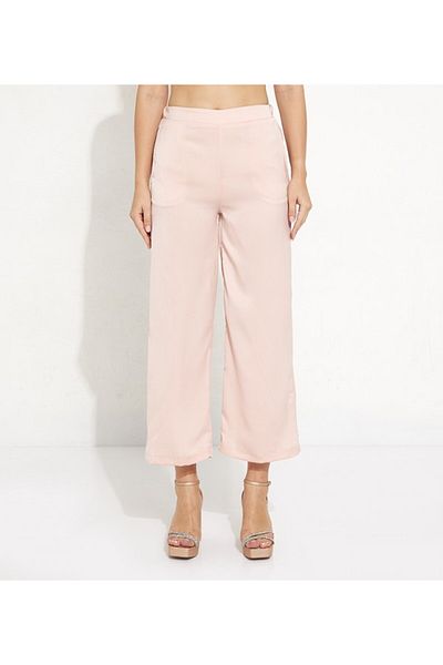 Aeropostale Men's Pink Plain Mid-Rise Drawstring Jogger