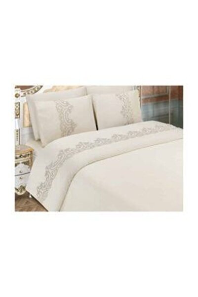 hanımeli Dowry French Lace Cotton Duvet Cover Set