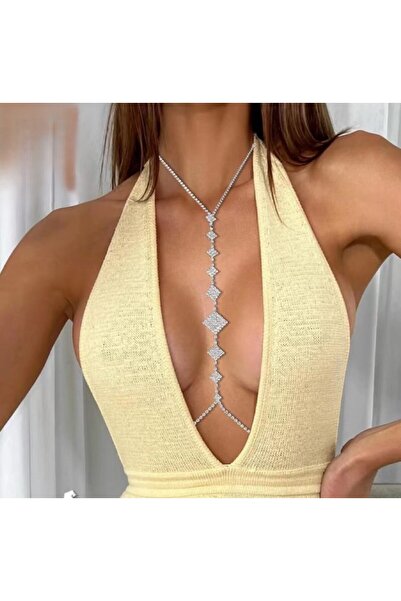 METİN BARIŞ Lolo Bijuteri Çanta LOLO0119 Zirkon Kararmaz Göğüs Arası Kolye