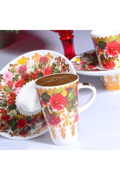 Kosova Muba Consept Ayaklı 6 Kişilik Kahve Fincan Takımı