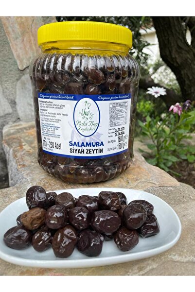 RUHİ BEY ZEYTİNLERİ Duble Salamura Siyah Zeytin 1,6 Kg