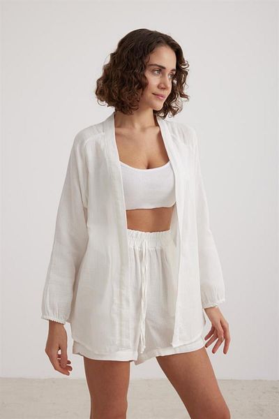 NRC COLLECTION Ecru Women's Muslin Shirt