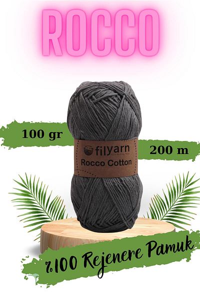 Filyarn Rocco Knitting Yarn Amigurumi, Παιχνίδι, Πλεκτό Punch, Βρεφική κουβέρτα, Μαξιλάρι, Αξεσουάρ, Σάλι, Ζακέτα