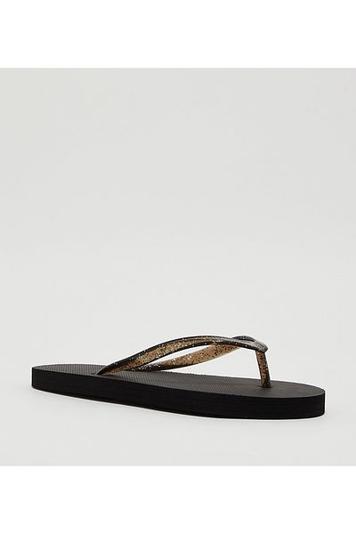 Aeropostale Women's Black Textured Slipper