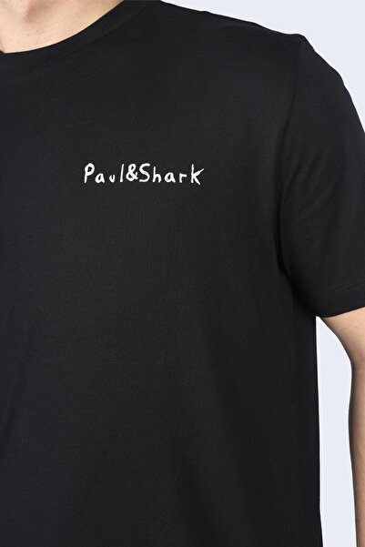 PAUL&SHARK Ανδρικό βαμβακερό μπλουζάκι με κανονική εφαρμογή με στρογγυλή λαιμόκοψη 24411060 -011