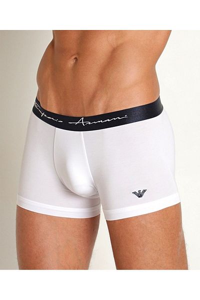 Emporio Armani Ανδρικό ελαστικό λογότυπο λευκό μπόξερ 111389   4R511-00010