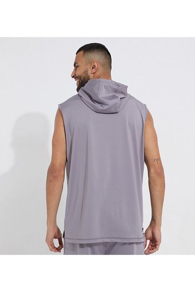 Aeropostale Men's Gray Printed Hooded Sweatshirt
