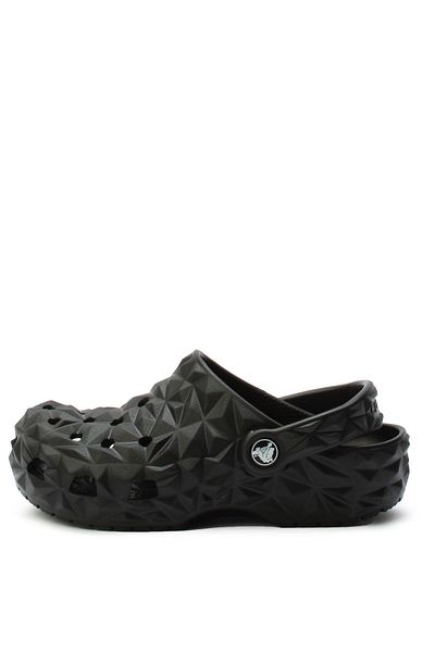 Crocs Детски ежедневни черни чехли с геометричен дизайн и лого на марката 209572-001