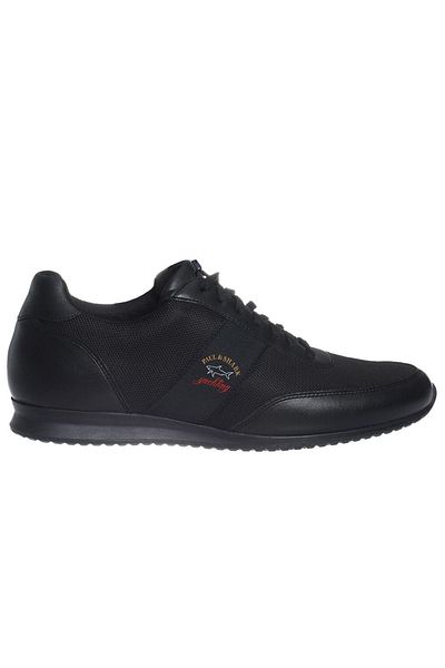 PAUL&SHARK Men's Lace-up Brand Logo Sports Style Black Sneakers12318009-011