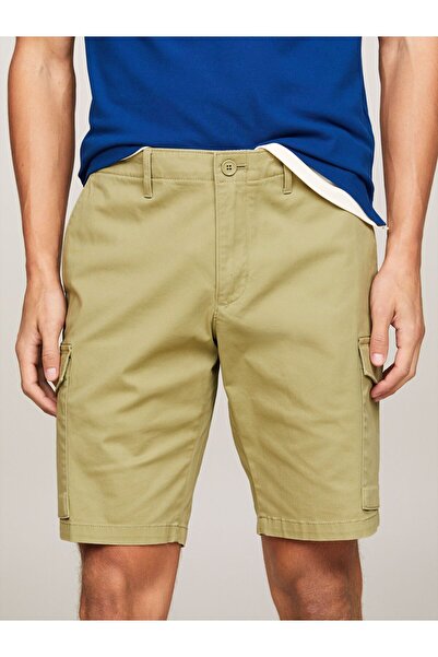 Tommy Hilfiger Erkek Dokuma Kumaş  Normal Bel  Düz Model Yeşil Şort MW0MW2357...