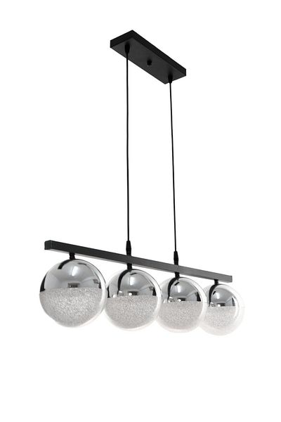 Fer Avize Caesar Chrome Color Modern Design Dining Table Top - Living Room 4 Led Chandelier