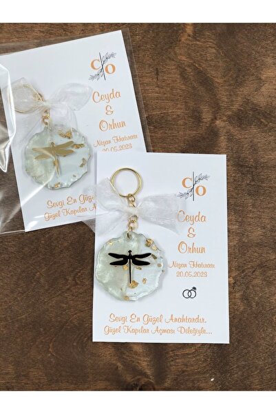 Masalsı Concept 50 Adet Kartlı Epoksi Anahtarlık Düğün,kına,söz,nişan Hediyel...