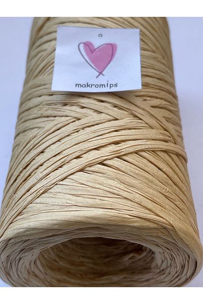 Makromİps 100g Soft Raffia - Paper, Natural Raffia Mirror Hat and Bag Supla Mesh