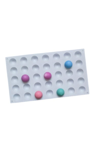 PASTRY PLANET Silikon Yarım Küre Kek Kalıbı (Platinium Silikon)