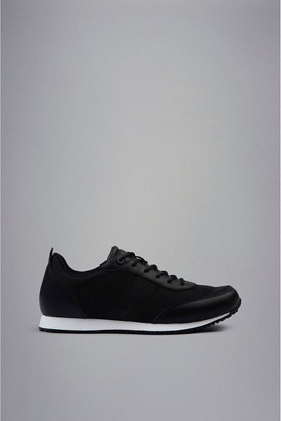 PAUL&SHARK Men's Logo Lace-up Daily Use Black Sneaker24418007-011