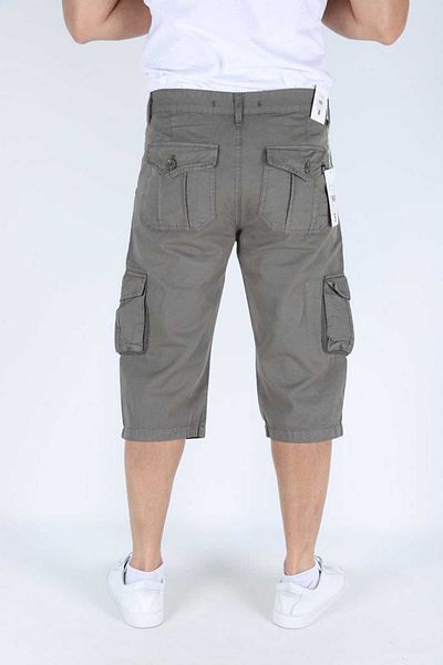 RetroPark MEN'S BERMUDA SHORTS LONG CAPRY CARGO POCKET CARGO POCKET BERMUDA LONG CAPRY KNEE BOTTOM