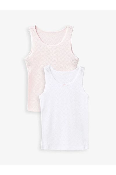 LC Waikiki LCW Kids Crew Neck Self Patterned Girl's Tank Top 2-Piece