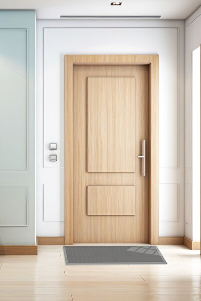 Decorita Cam Kapı Önü Paspası | Kaydırmaz Cam Paspas | Füme Cam  | 50cm x 90cm